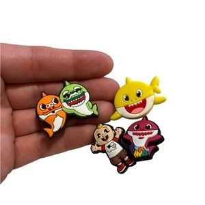 Kids Baby Shark & Cocomelon shoe/croc charms 4 piece bundle NEW unisex